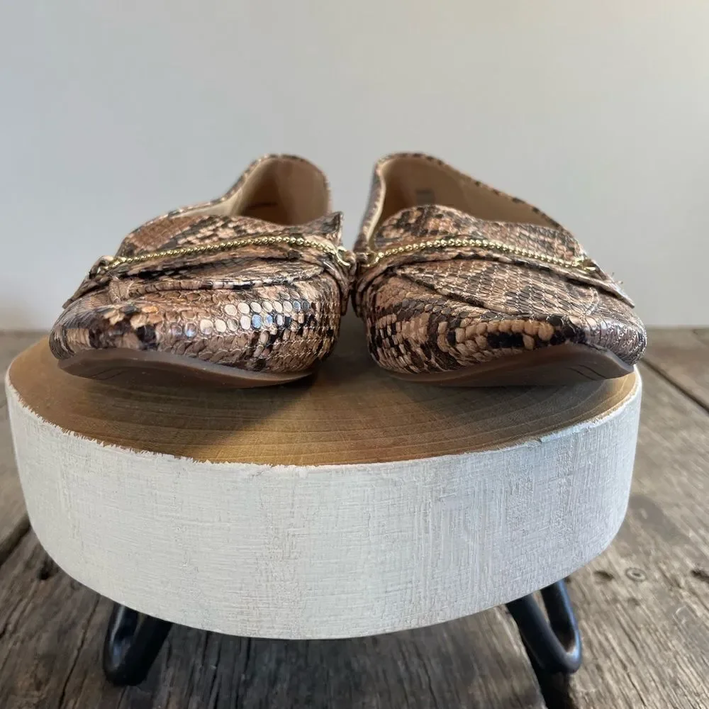 Report Faux Snake Skin Flats Size 7 EUC